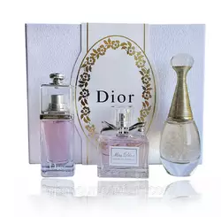 Подарунковий парфумерний набір Christian Dior 3 в 1