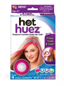 Пудра для фарбування волосся Hot Huez (колірні крейди для волосся) Пудра для фарбування волосся Hot Huez (колірні крейди для волосся)