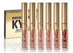 Набір рідких матових помад Kylie Jenner Birthday Edition (6 штук)