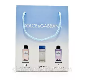 Подарунковий набір парфумерії для жінок DOLCE&GABBANA (Дільче Габбана 3*15 мл)