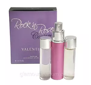 Мініпарфуми Valentino Rock`N Rose Couture (Вантино Рок Ен Роуз Кутюр) 3*15 мл.