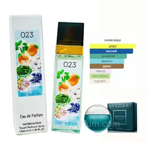 Чоловічий парфум № 023 за мотивами Bvlgari Aqva pour homme (Булгарі Аква  пур хоум) 40 мл ОПТ Чоловічий парфум № 023 за мотивами Bvlgari Aqva pour homme (Булгарі Аква  пур хоум) 40 мл ОПТ